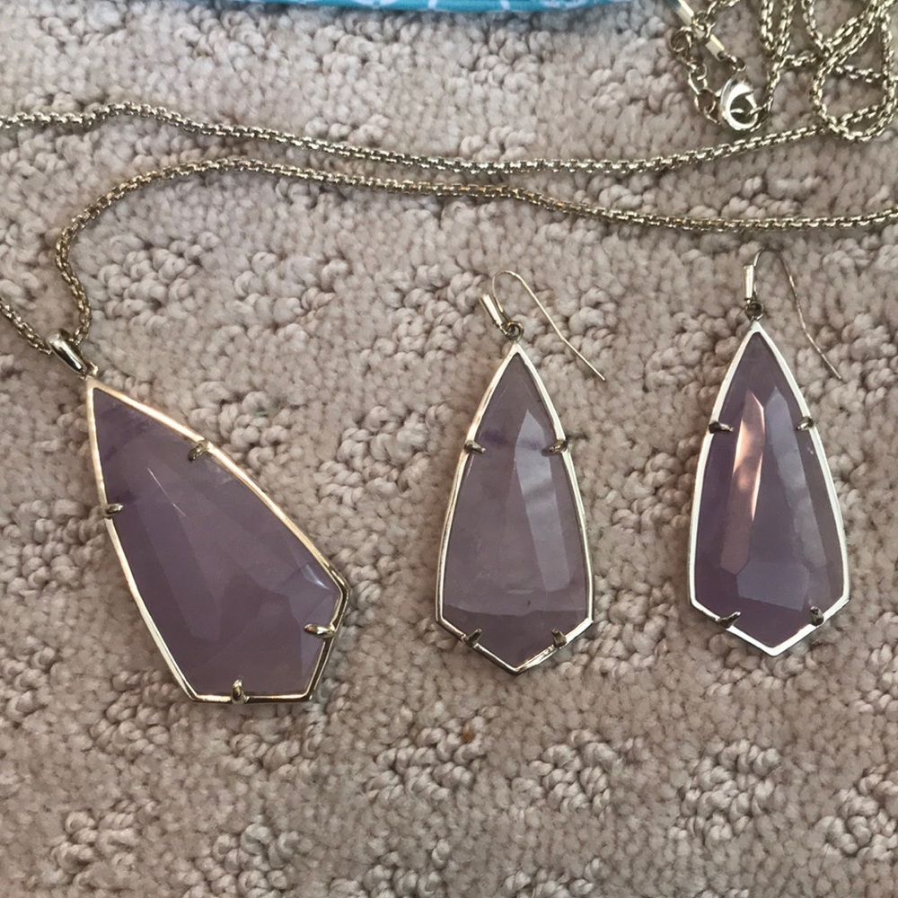 Kendra Scott amethyst set